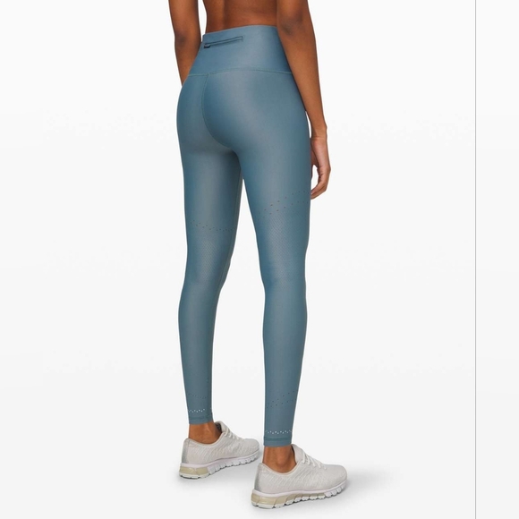 Lululemon Zoned In Tight *27" Color Blue Charcoal Size 4 Style Number: W5BBNS - Picture 16 of 16
